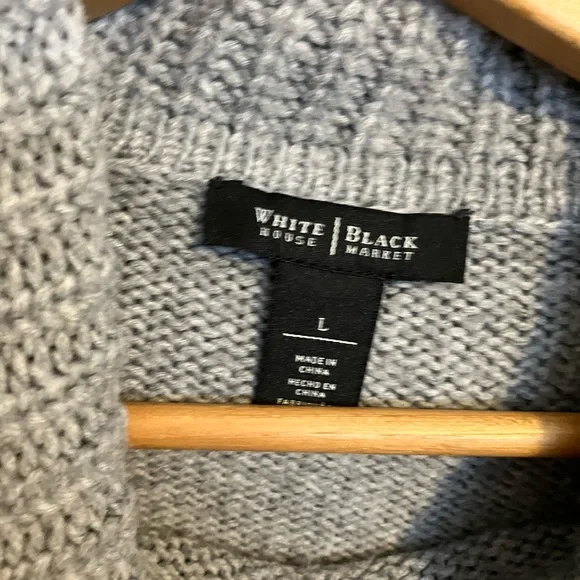 White House Black Market gray soft sweater - Picture 2 of 3